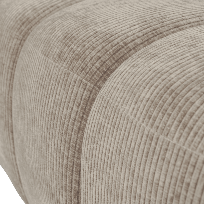 WOOOD MOJO Matbänk 164 cm Ribbad Tyg Mörk Sand