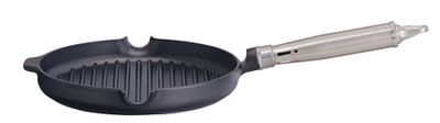 Ronneby Bruk, Grillpanna Gjutjärn 24 cm Hällpipar & Rostfritt Handtag