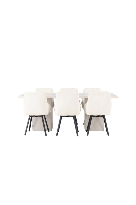 Venture Home Matgrupp Olga med Stolarna Rosie