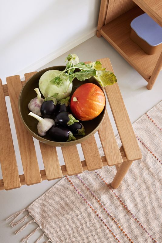 Hübsch Row bänk liten natur 70x40xh45 cm