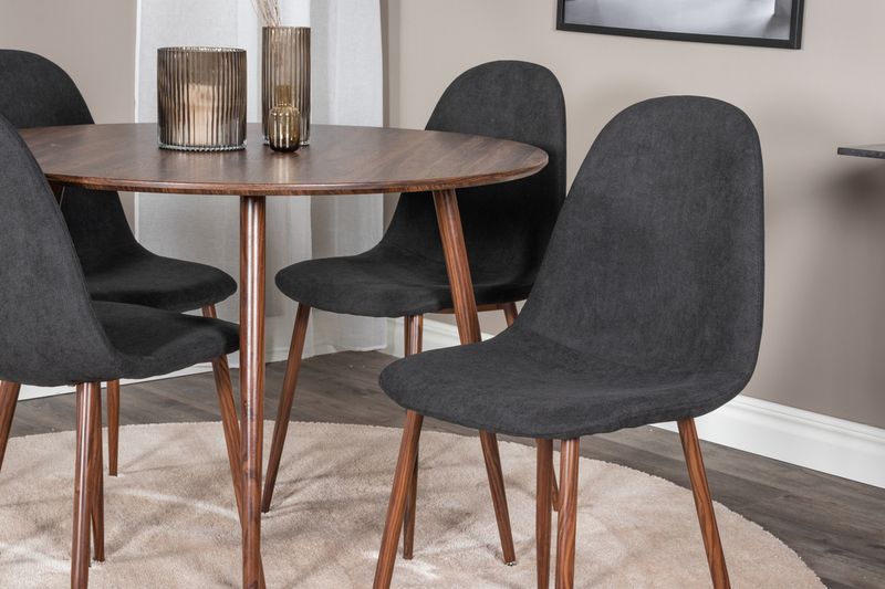 Venture Home Plaza Runt Matbord i Brun MDF och Metall