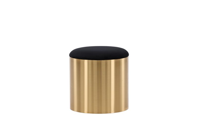 Furniture Fashion Puff Puff Sittpuff i Sammet och Guld