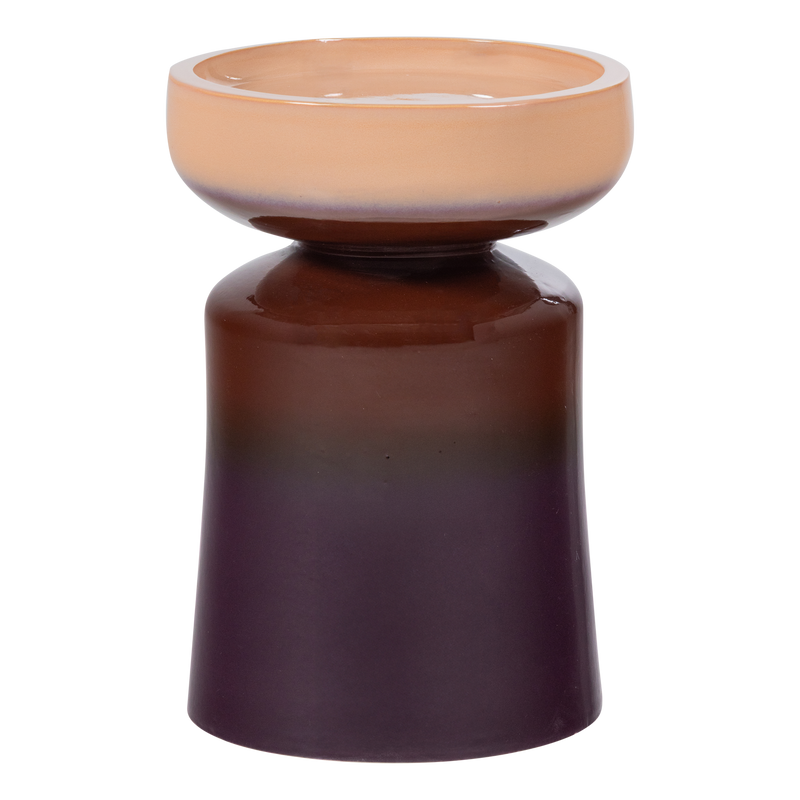 WOOOD Tumo Dekorativt Sidobord Ø35x44 cm Keramik Lila/Brun