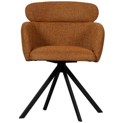 WOOOD Fenne Svängbar Matstol i Vävd Tyg Ginger 2 st