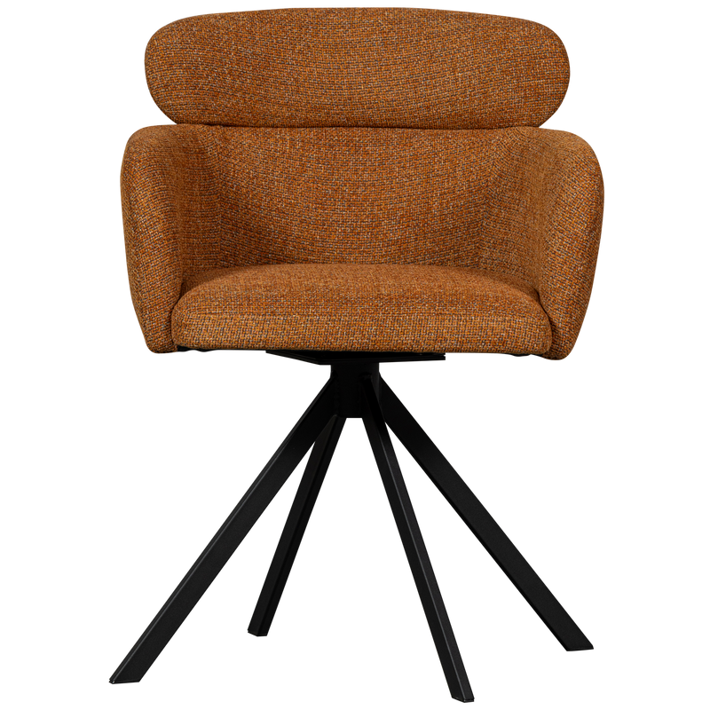 WOOOD Fenne Svängbar Matstol i Vävd Tyg Ginger 2 st