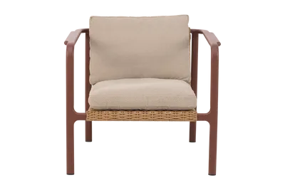 Brafab Motty Fåtölj Zin Red / Teddy Beige