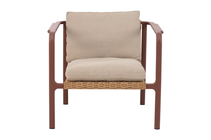 Brafab Motty Fåtölj Zin Red / Teddy Beige