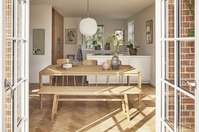 Hübsch Serene Taklampa Ø42 Vit med Mässingdetaljer