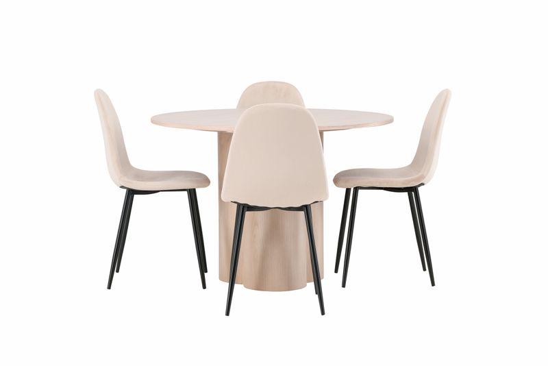 Venture Home Matgrupp Olivia med 4st matstolar Polar