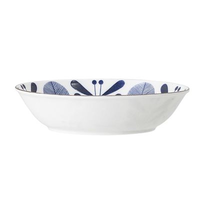 Creative Collection Camellia Djuptallrik 21,5 cm, Blåvit, Porslin - 12-pack
