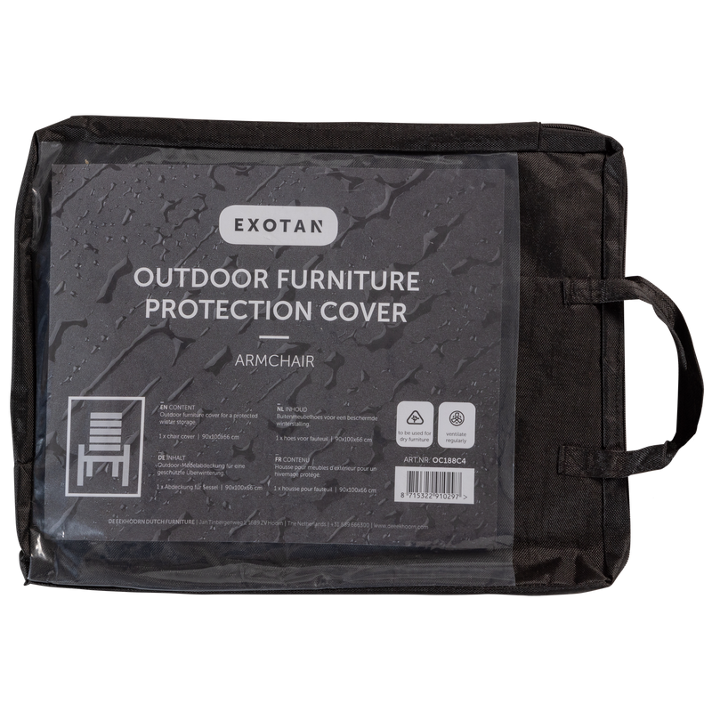 WOOOD Skyddshölje för Trädgårdsfåtölj 90x100x66 cm Svart 2 st