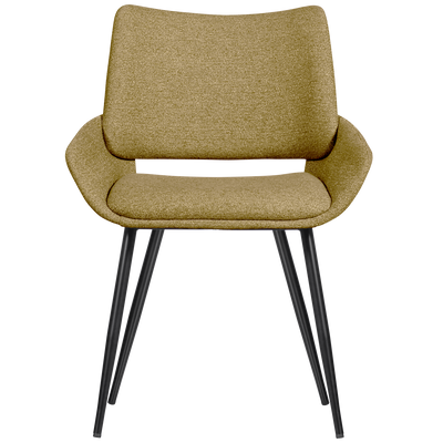 WOOOD Parade Matstol i Senapsgul Melangetextil 2 st