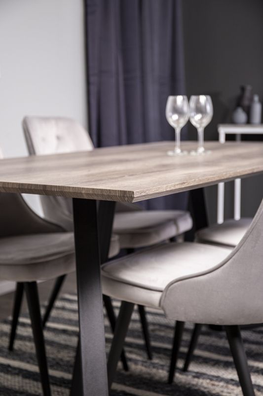 Venture Home Matgrupp Marina med stolarna Velvet Deluxe