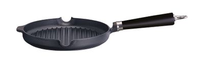 Ronneby Bruk, Grillpanna Gjutjärn 24 cm Hällpipar & Svart Bokträhandtag