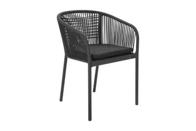 Brafab Delta Stol Svart / Slate Rope / Teddy Black