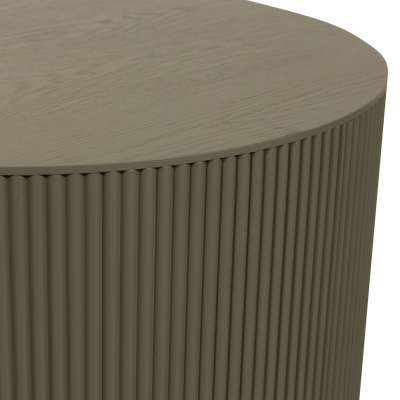 WOOOD Sanne Rund Sidobord MDF Militärgrön