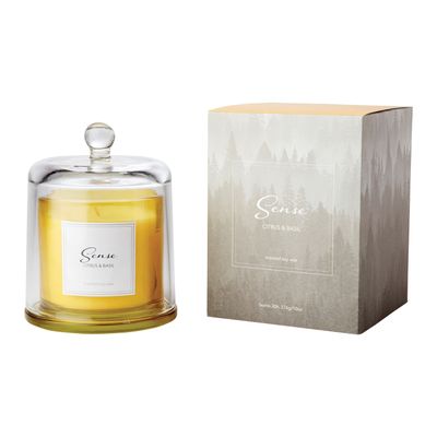 Affari of Sweden SENSE Doftljus med kupa Citrus & basil, Gul