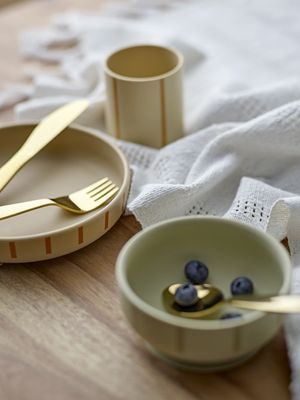 Bloomingville Mini Levi Tableware Set, Grön, Silicone - 4-pack