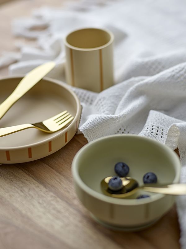 Bloomingville Mini Levi Tableware Set, Grön, Silicone - 4-pack