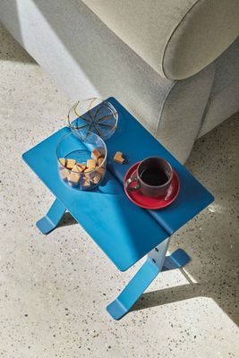 Hübsch Fold sidobord petrol 40x30xh42 cm