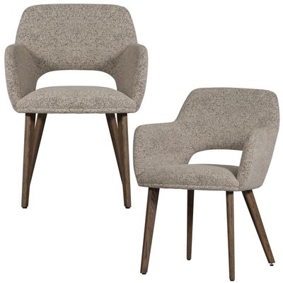 WOOOD Murat Matstol Natur med Träben Brun 2 st