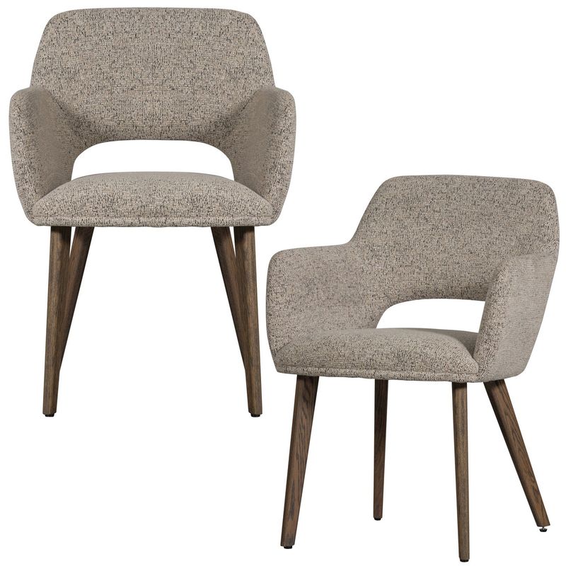 WOOOD Murat Matstol Natur med Träben Brun 2 st