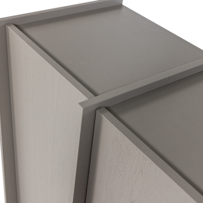 WOOOD BROCK 2-Dörrars Skåp i Askfanér, Varmgrå