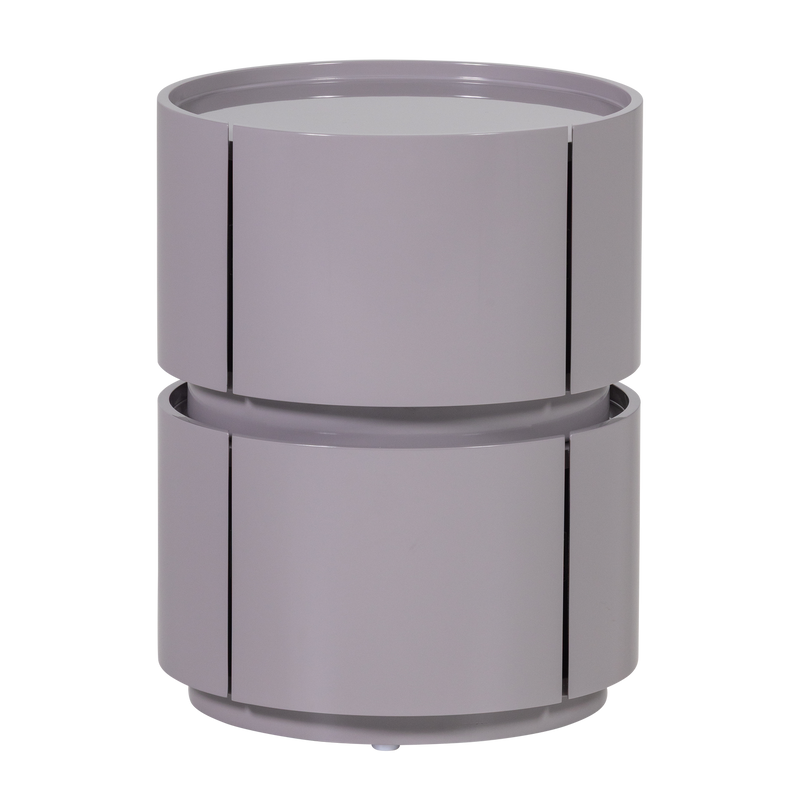 WOOOD Lunex Byrå/Nattduksbord Högblank Ljusgrå