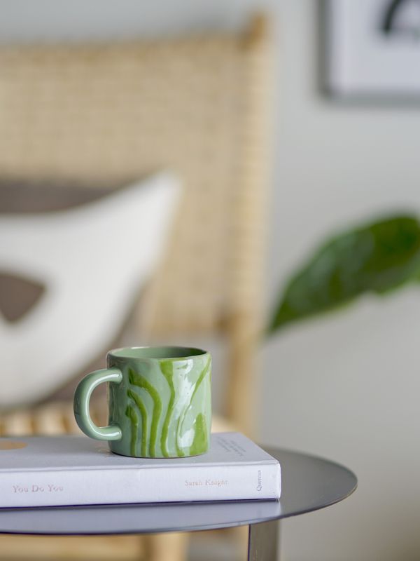 Bloomingville Ninka Mugg, Grön, Stengods - 6-pack