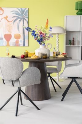 Eleonora Matbord Aron Rund 130x76 - Brun