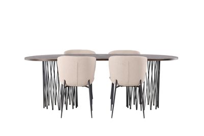 Venture Home Matgrupp Stone med stolarna Modesto