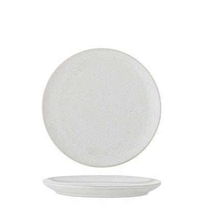 Bloomingville Addison Tallrik, Vit, Stengods 20 cm 6-pack