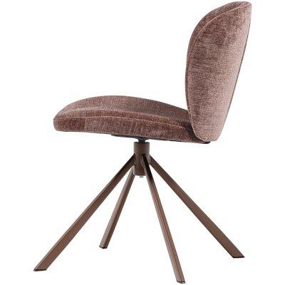 WOOOD Femke Matstol i Chenille, Brun 2 st