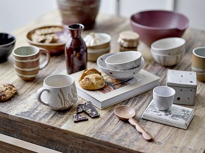 Creative Collection Primrose Skål, Natur, Stengods - 4-pack