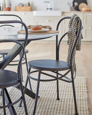 Affari of Sweden MILAN Bord, Vit/svart 120 cm