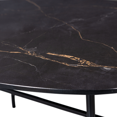 WOOOD Vajen Soffbord med Svart Marmorlook 80x60 cm