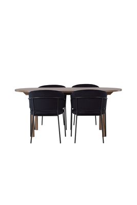 Venture Home Matgrupp Andy med stolarna Selma