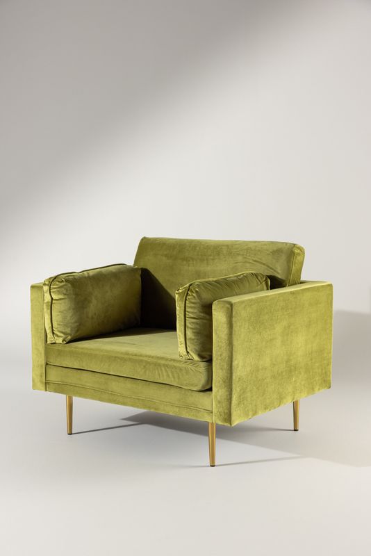 Venture Home Boom Fåtölj i Grön Sammet