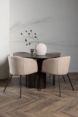 Venture Home Matgrupp Olivia med 4 matstolar Berit