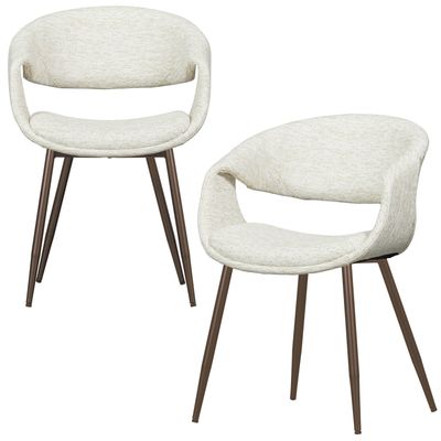 WOOOD Yossi Matstol Natur med Kopparben 2 st