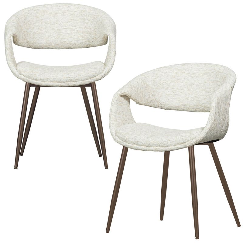 WOOOD Yossi Matstol Natur med Kopparben 2 st