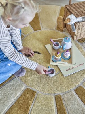 Bloomingville Sun matta, gul, ull