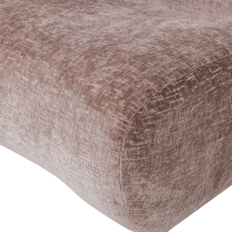 WOOOD NOMU Fåtölj - Craquele Sammet Ljusrosa