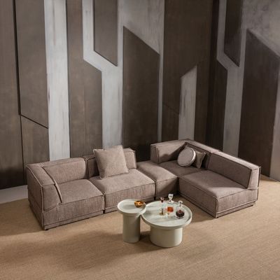 WOOOD Veluna Sidobord 51x40 cm Högblankt Sand