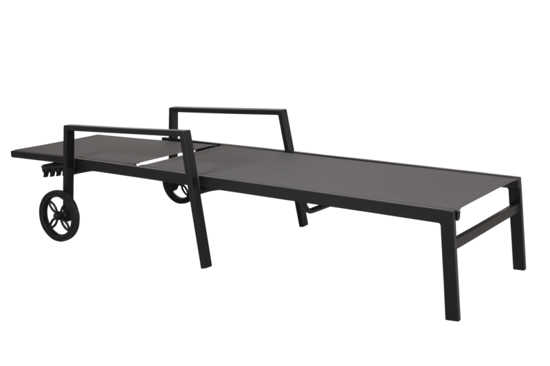 Brafab Leone Vilsäng i Svart/Grå Aluminium