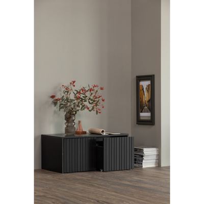 WOOOD NEW GRAVURE Bänk i Svart Furu [FSC]