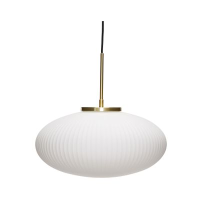 Hübsch Serene Pendant Ellipse Vit ø40xh38cm, E27