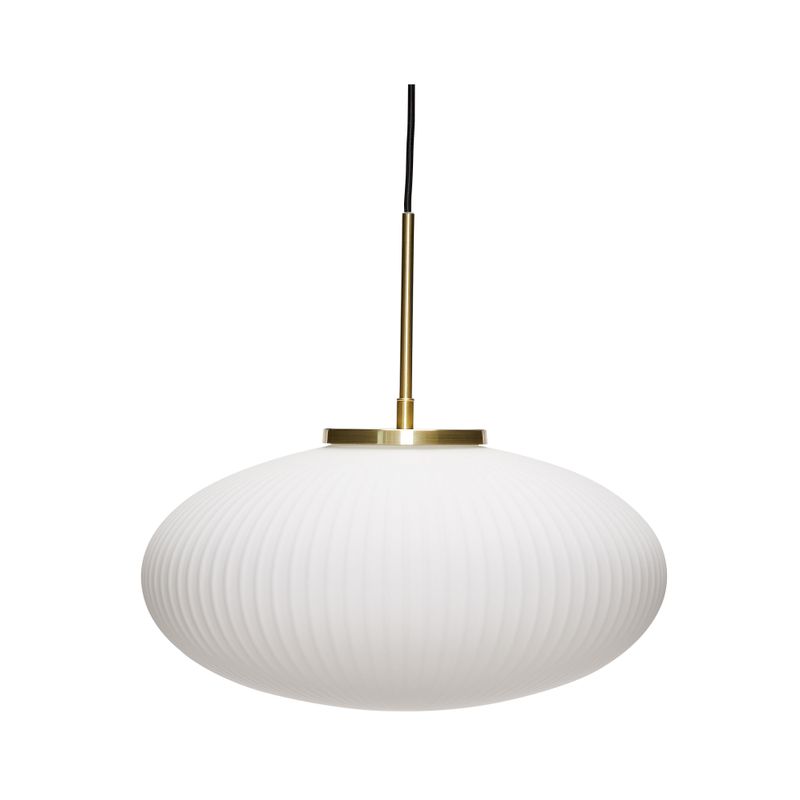 Hübsch Serene Pendant Ellipse Vit ø40xh38cm, E27