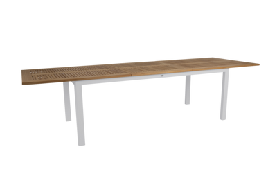 Brafab Lyon Matbord 100x224-304 Cm Ljusgrå/Teak