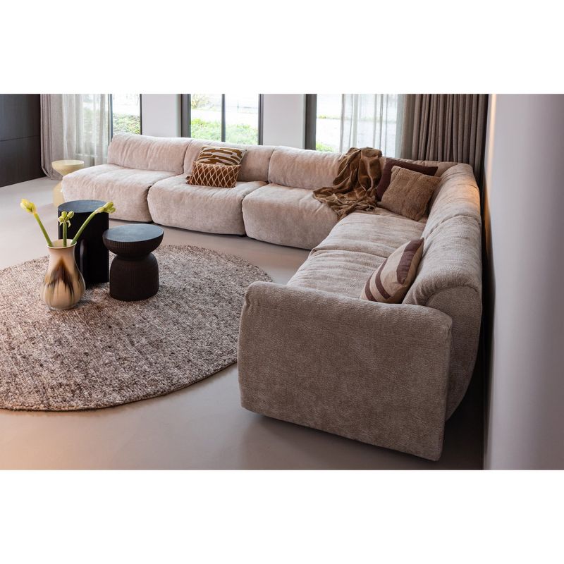 WOOOD Samson Sidobord i Fiberlera Ø37 cm